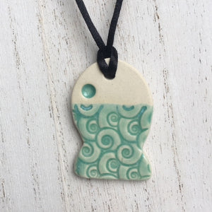 aqua fish pendant